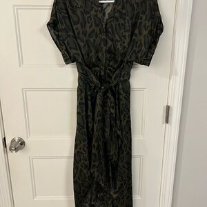 Steve Madden Dark Leopard Long Sleeve Dress